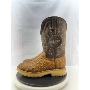 Dingo Death Valley Crocodile Mens Size 9.5D Brown‎ Western Boots Badlands DI608